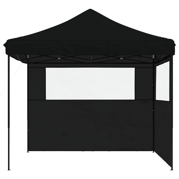 Grote foto vidaxl partytent inklapbaar pop up met 2 zijwanden zwart tuin en terras overige tuin en terras