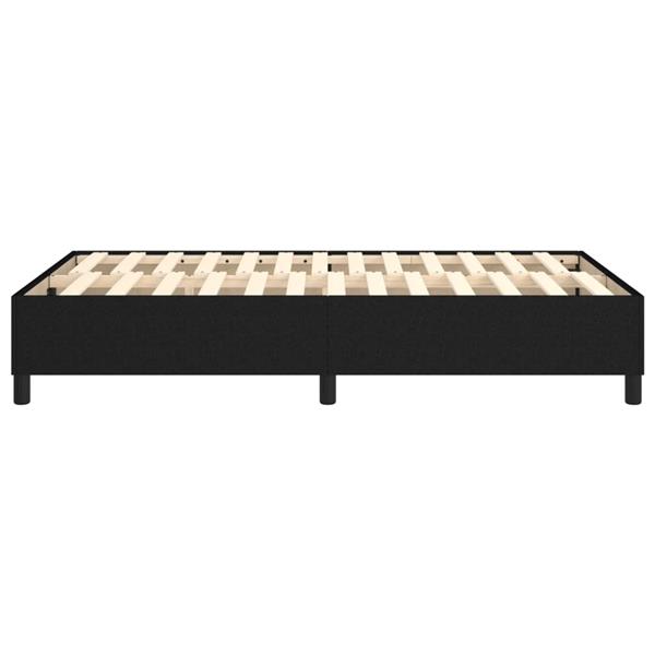 Grote foto vidaxl bedframe zonder matras 120x200 cm stof zwart antiek en kunst stoelen en banken