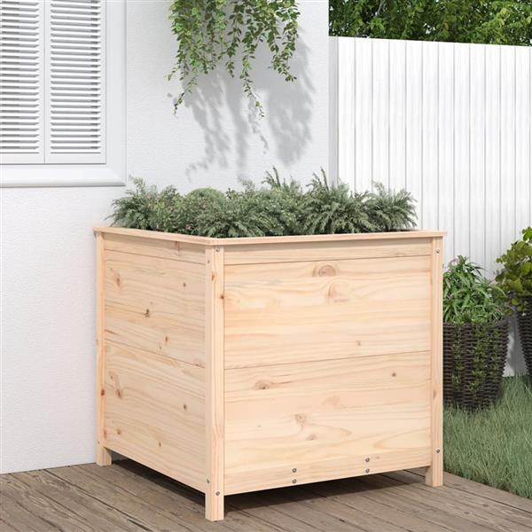 Grote foto vidaxl plantenbak 82 5x82 5x78 cm massief grenenhout tuin en terras overige tuin en terras