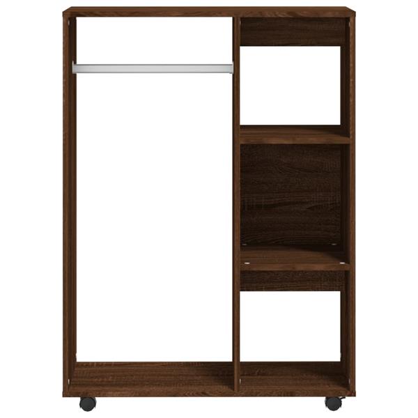 Grote foto vidaxl kledingkast 80x40x110 cm bewerkt hout bruin eikenkleur huis en inrichting overige