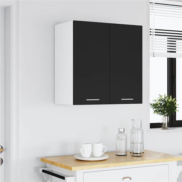 Grote foto vidaxl hangkast lyon 60x31x60 cm bewerkt hout zwart huis en inrichting keukens