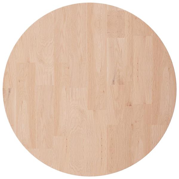 Grote foto vidaxl tafelblad rond 40x2 5 cm onbehandeld massief eikenhout antiek en kunst stoelen en banken