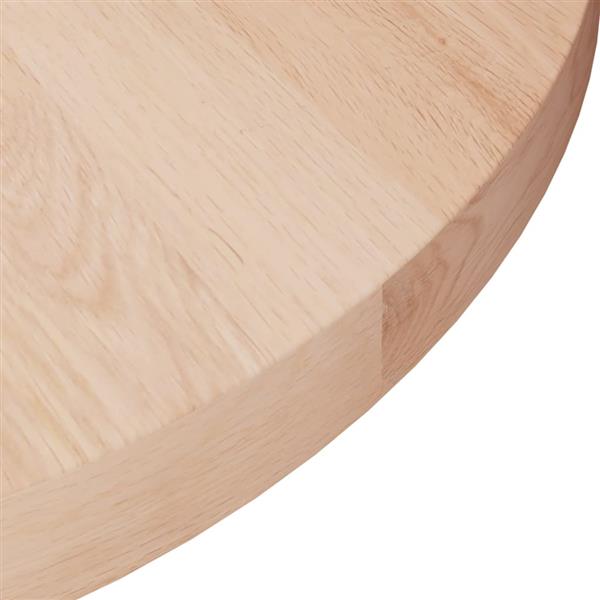 Grote foto vidaxl tafelblad rond 40x2 5 cm onbehandeld massief eikenhout antiek en kunst stoelen en banken