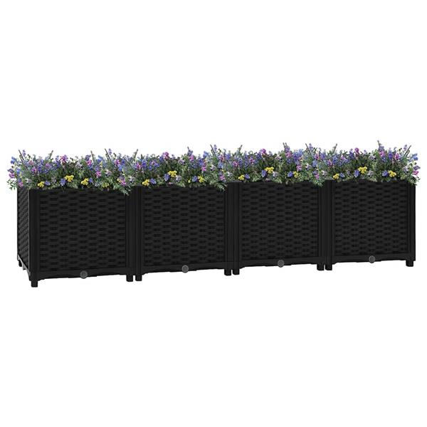 Grote foto vidaxl plantenbak verhoogd 160x40x38 cm polypropyleen tuin en terras overige tuin en terras
