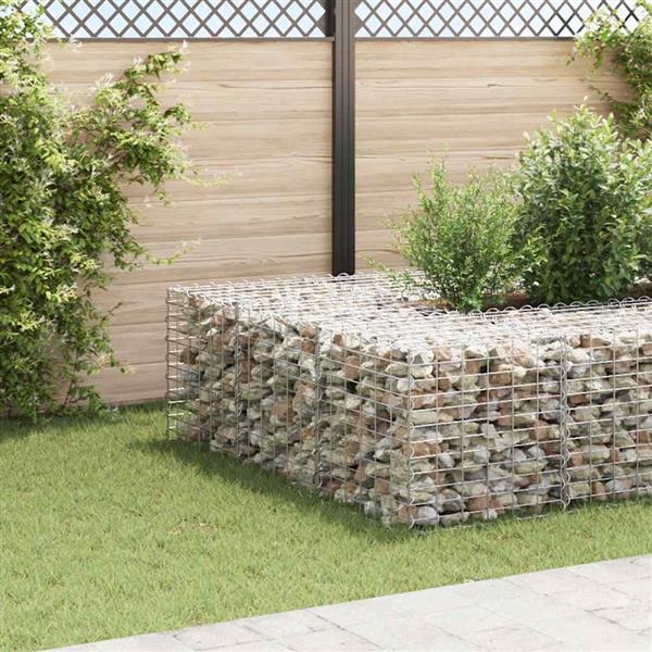 Grote foto vidaxl gabion plantenbak verhoogd kubus 60x60x60 cm staaldraad tuin en terras overige tuin en terras