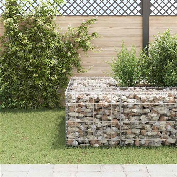 Grote foto vidaxl gabion plantenbak verhoogd kubus 60x60x60 cm staaldraad tuin en terras overige tuin en terras