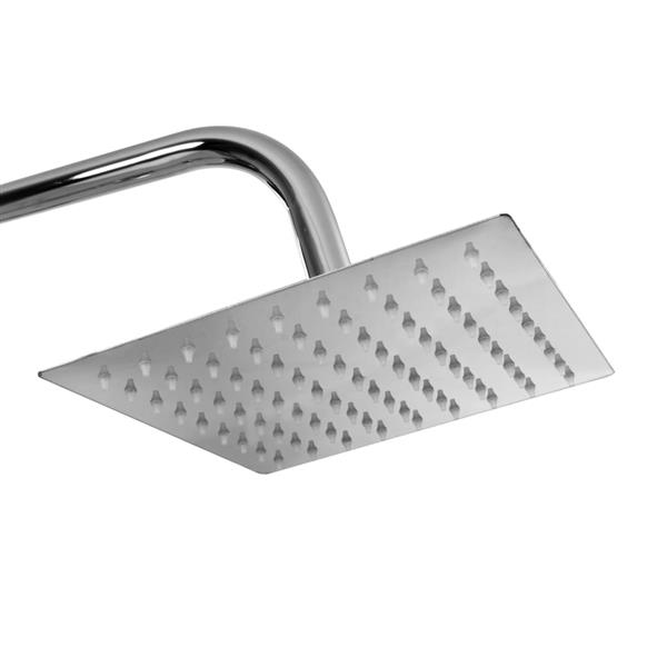 Grote foto vidaxl douchekoppenset dubbel met handdouche roestvrij staal doe het zelf en verbouw sanitair