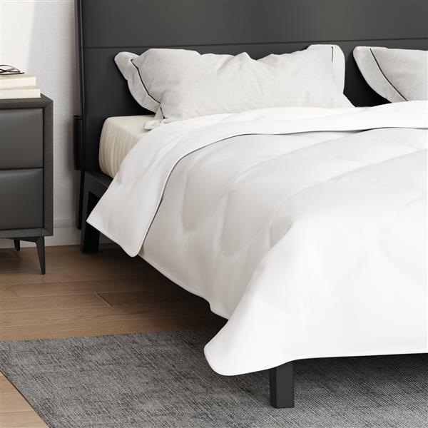 Grote foto vidaxl dekens duvets wit 240 x 260 cm microvezel huis en inrichting bedden