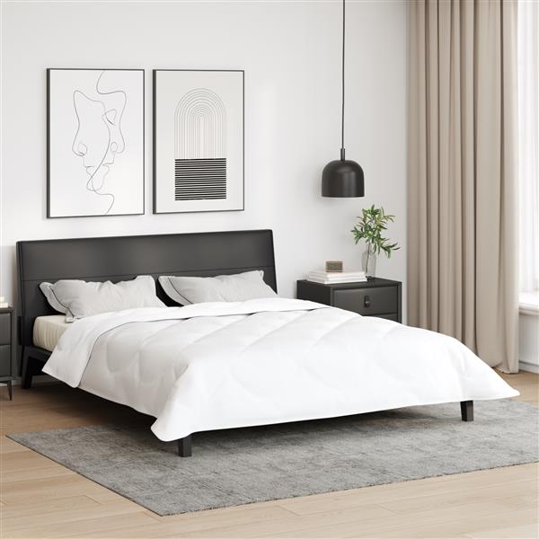 Grote foto vidaxl dekens duvets wit 200 x 200 cm microvezel huis en inrichting bedden