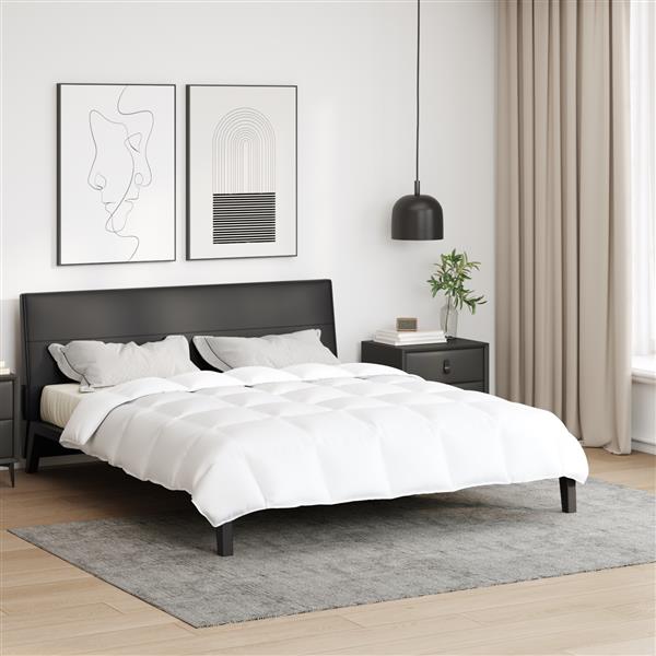 Grote foto vidaxl dekens dekbedden wit 240 x 200 cm dons huis en inrichting bedden