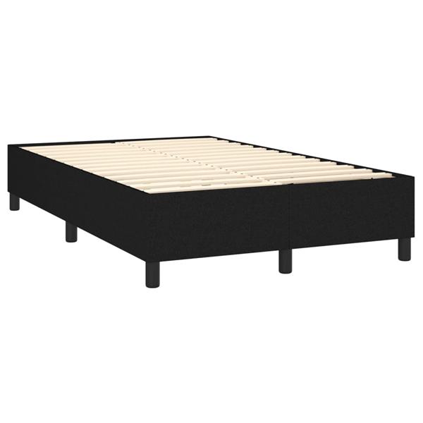 Grote foto vidaxl bedframe zonder matras 120x200 cm stof zwart antiek en kunst stoelen en banken