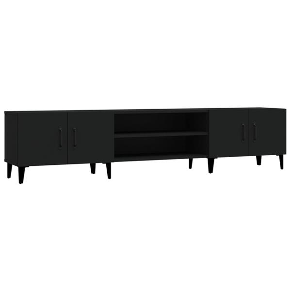 Grote foto vidaxl tv meubel 180x31 5x40 cm bewerkt hout zwart huis en inrichting overige