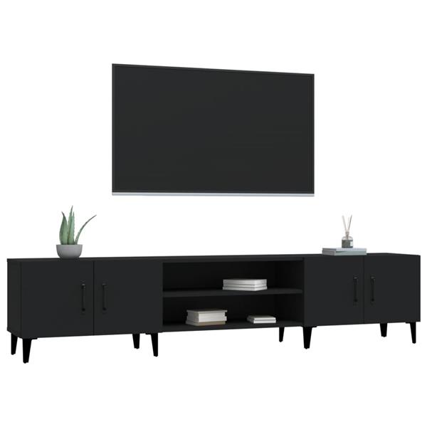 Grote foto vidaxl tv meubel 180x31 5x40 cm bewerkt hout zwart huis en inrichting overige