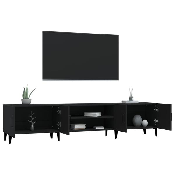 Grote foto vidaxl tv meubel 180x31 5x40 cm bewerkt hout zwart huis en inrichting overige