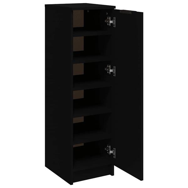 Grote foto vidaxl schoenenkast 30x35x100 cm bewerkt hout zwart huis en inrichting overige
