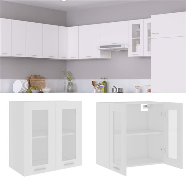 Grote foto vidaxl hangkast lyon 60x31x60 cm bewerkt hout wit huis en inrichting keukens