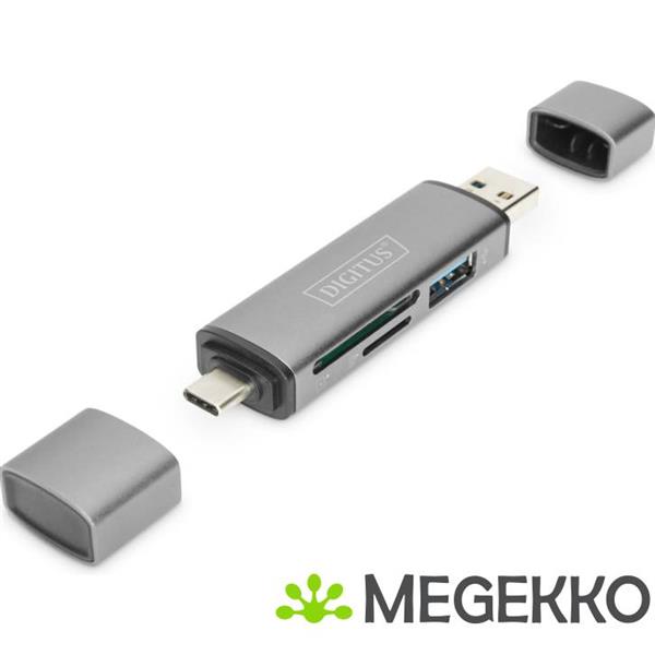 Grote foto assmann electronic da 70886 geheugenkaartlezer aluminium usb 3.2 gen 1 3.1 gen 1 type a type c computers en software netwerkkaarten routers en switches