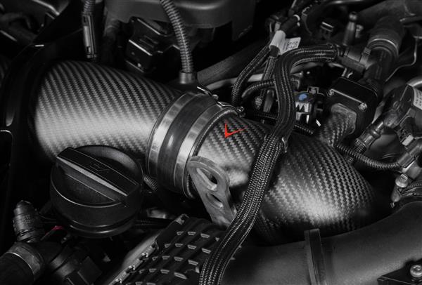 Grote foto dit betreft een set eventuri bmw g90 g99 m5 carbon turbo inlet buis auto onderdelen tuning en styling