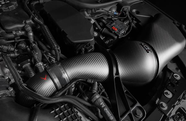 Grote foto dit betreft een set eventuri bmw g90 g99 m5 carbon turbo inlet buis auto onderdelen tuning en styling