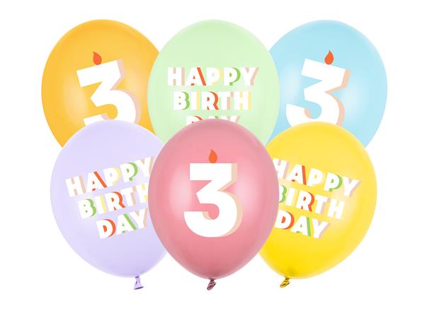 Grote foto 3 jaar ballonnen 30cm 6st verzamelen overige verzamelingen