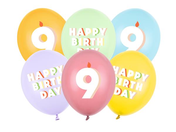 Grote foto 9 jaar ballonnen 30cm 6st verzamelen overige verzamelingen