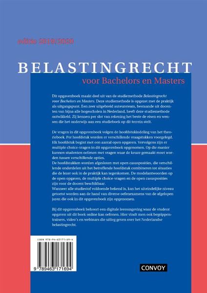Grote foto belastingrecht bachelors masters 2019 2020 boeken wetenschap