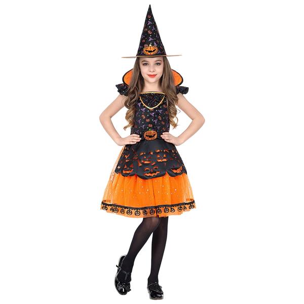 Grote foto halloween kostuum zwart oranje meisje heks verzamelen overige verzamelingen