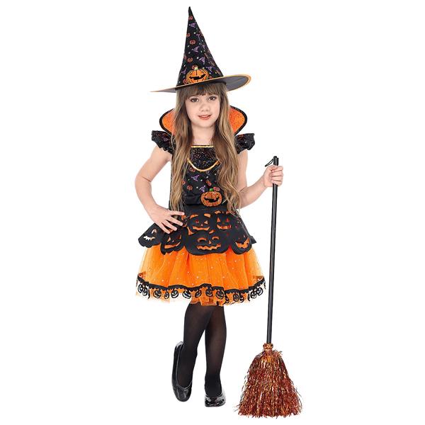 Grote foto halloween kostuum zwart oranje meisje heks verzamelen overige verzamelingen