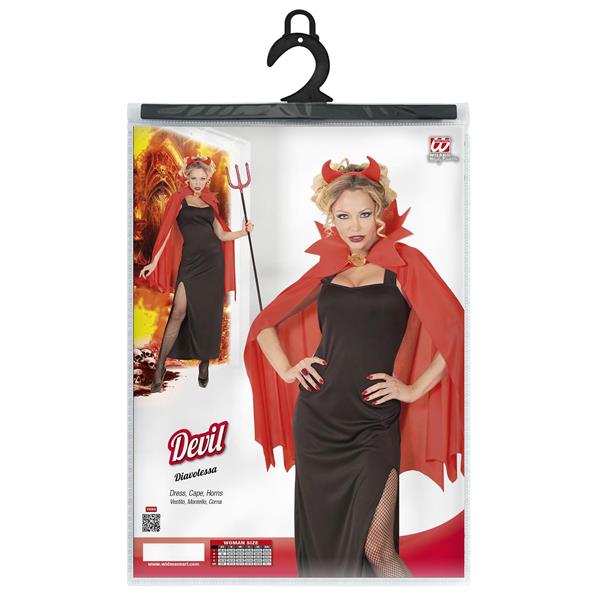 Grote foto halloween jurk rood zwart dames duivel verzamelen overige verzamelingen