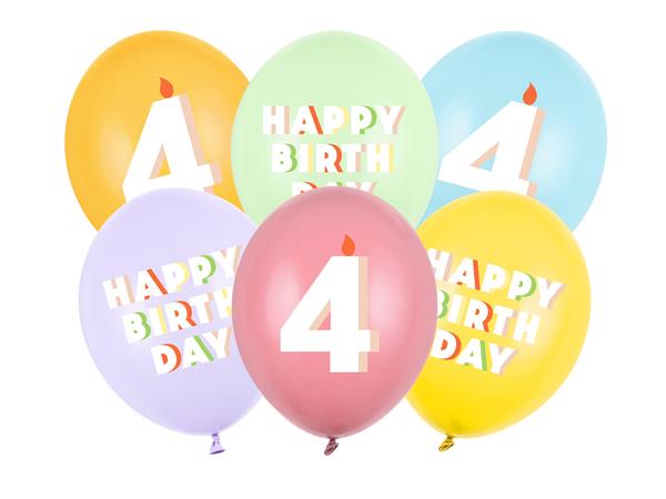 Grote foto 4 jaar ballonnen 30cm 6st verzamelen overige verzamelingen
