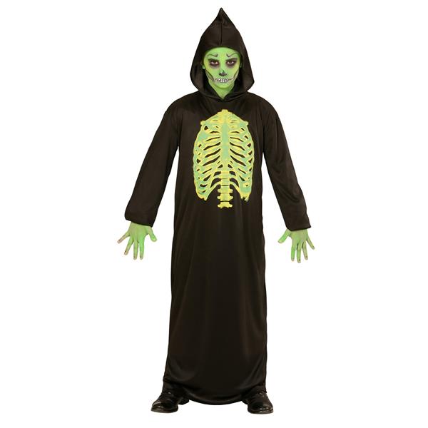 Grote foto halloween kostuum zwart groen kind magere hein 2 delig verzamelen overige verzamelingen