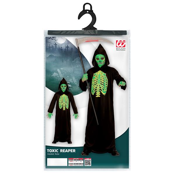 Grote foto halloween kostuum zwart groen kind magere hein 2 delig verzamelen overige verzamelingen