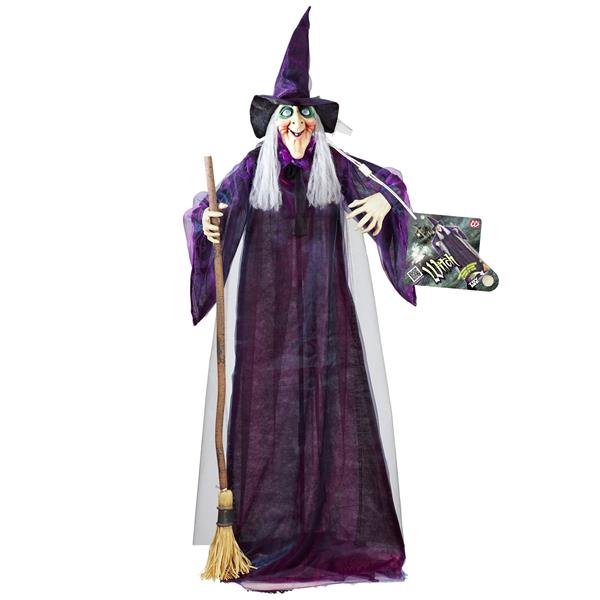 Grote foto halloween pop heks met licht geluid en beweging 1 83m verzamelen overige verzamelingen
