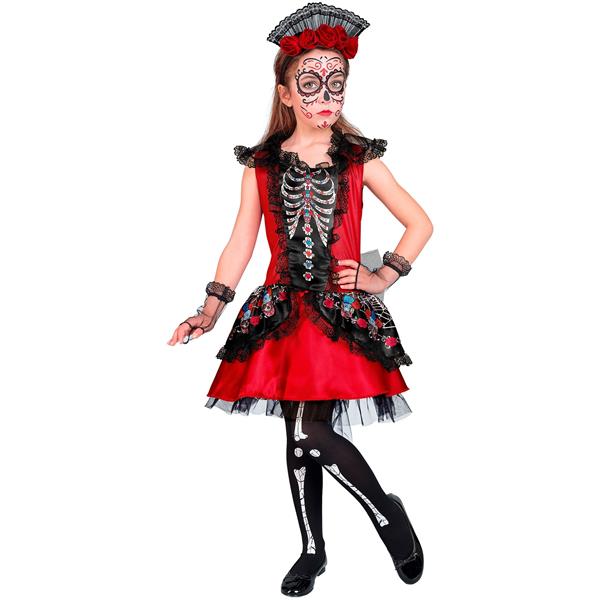 Grote foto dia de los muertos jurk zwart rood verzamelen overige verzamelingen