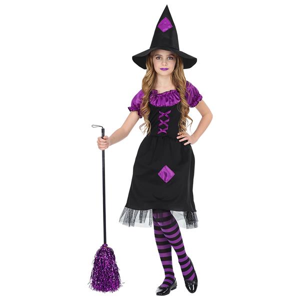 Grote foto halloween kostuum zwart paars meisje heks verzamelen overige verzamelingen