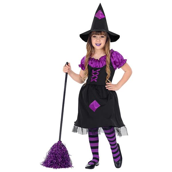 Grote foto halloween kostuum zwart paars meisje heks verzamelen overige verzamelingen