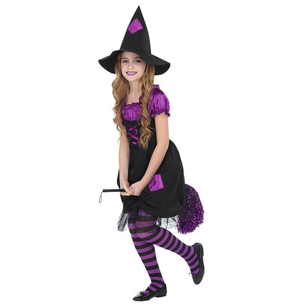 Grote foto halloween kostuum zwart paars meisje heks verzamelen overige verzamelingen