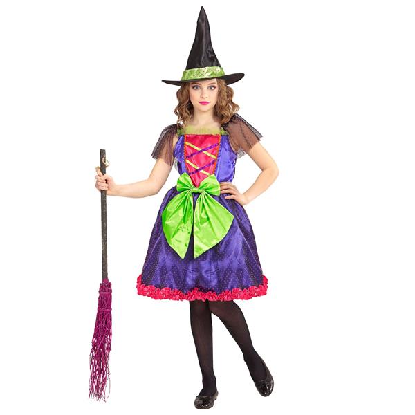 Grote foto halloween kostuum paars groen meisje heks verzamelen overige verzamelingen