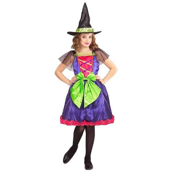 Grote foto halloween kostuum paars groen meisje heks verzamelen overige verzamelingen