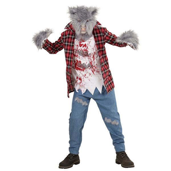 Grote foto halloween kostuum rood blauw kind weerwolf verzamelen overige verzamelingen