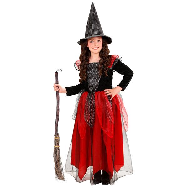 Grote foto halloween kostuum zwart rood kind heks 2 delig verzamelen overige verzamelingen