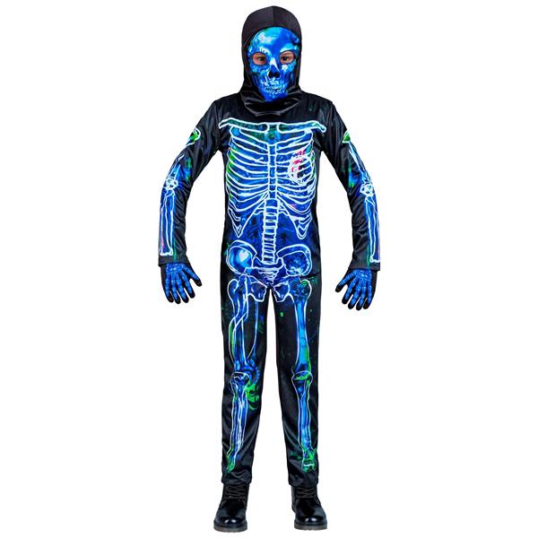 Grote foto halloween kostuum zwart blauw kind skelet 2 delig verzamelen overige verzamelingen