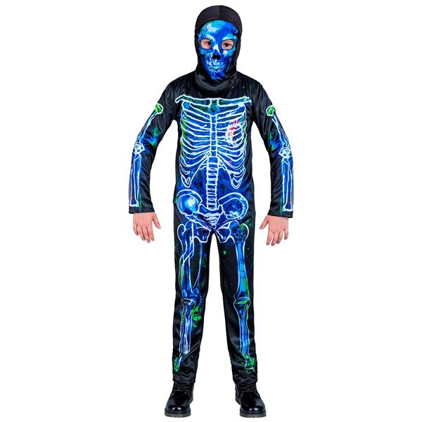 Grote foto halloween kostuum zwart blauw kind skelet 2 delig verzamelen overige verzamelingen