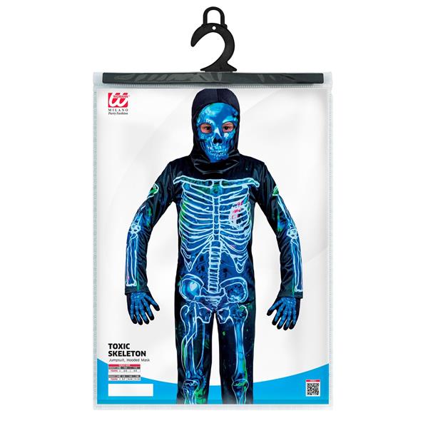 Grote foto halloween kostuum zwart blauw kind skelet 2 delig verzamelen overige verzamelingen