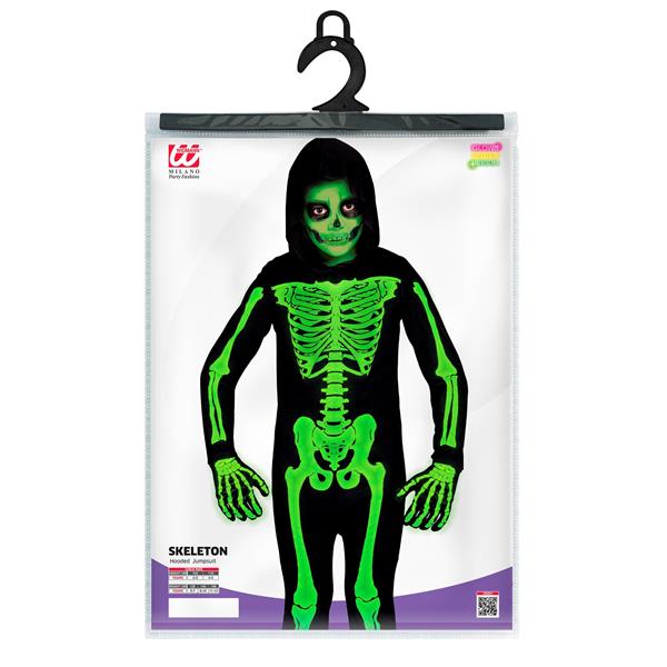 Grote foto halloween kostuum zwart groen kind skelet 2 delig verzamelen overige verzamelingen