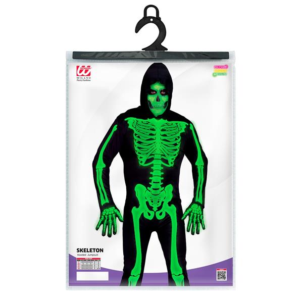 Grote foto halloween kostuum zwart groen heren skelet 2 delig verzamelen overige verzamelingen