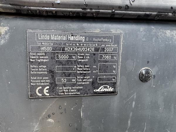Grote foto linde h50d triplo 465 freelift sideshift 4e functie vw diesel 2007 agrarisch heftrucks