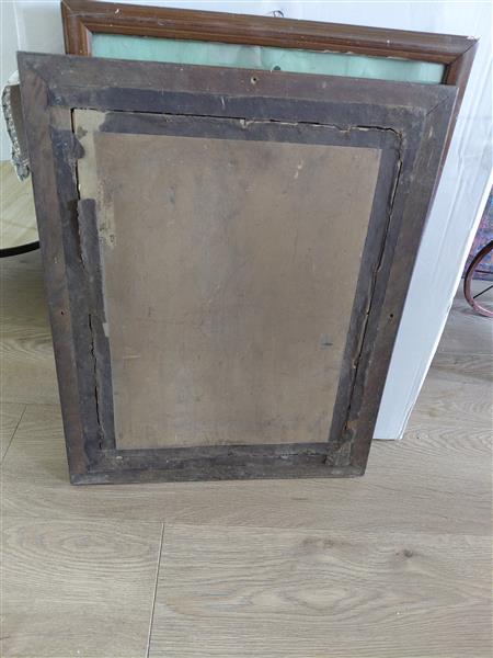 Grote foto mooi oud schilderij met heilige antiek en kunst religie