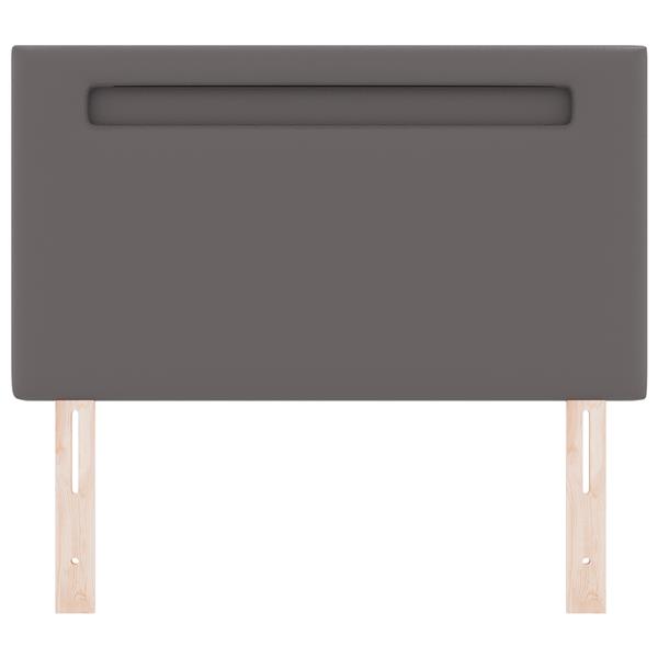 Grote foto vidaxl hoofdbord effen 90 cm kunstleer grijs antiek en kunst stoelen en banken