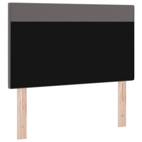 Grote foto vidaxl hoofdbord effen 90 cm kunstleer grijs antiek en kunst stoelen en banken